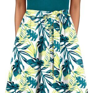 Womens Midi Dress Summer Short Sleeve Dress with Pockets 2025 Casual Floral T-Sh